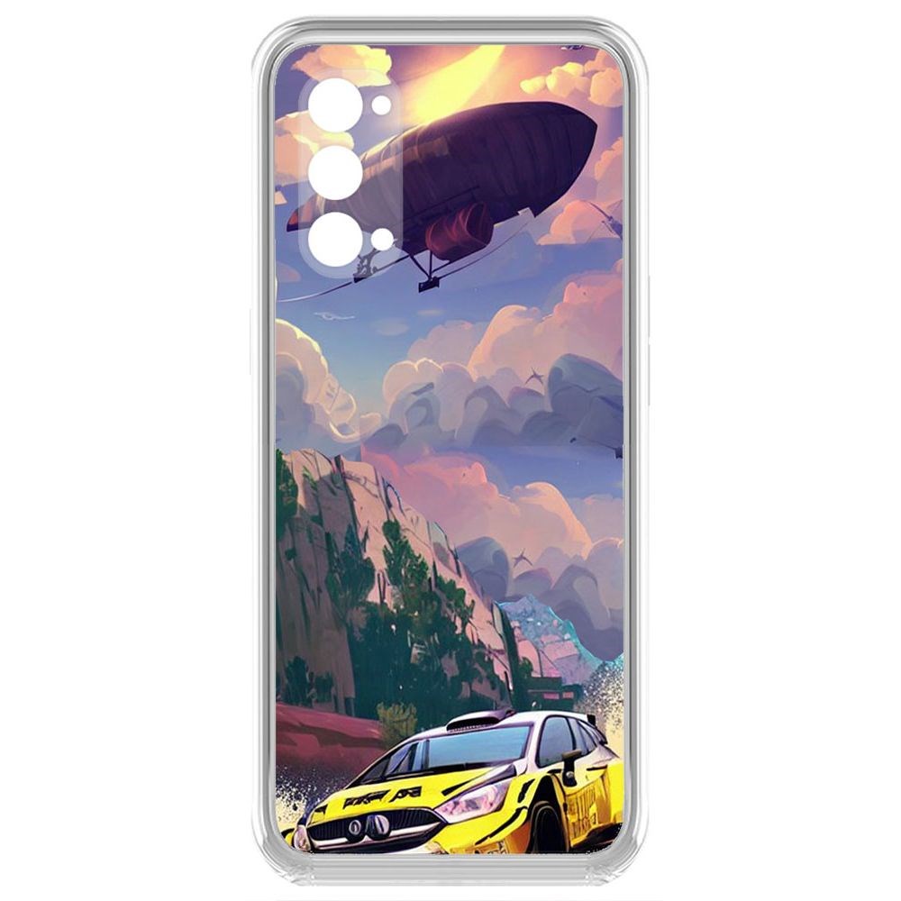 

Чехол-накладка Krutoff Clear Case Гонка для Oppo Reno4 Pro 5G, Прозрачный