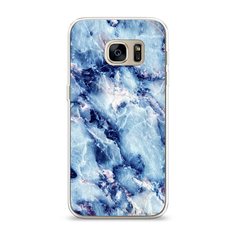 

Чехол на Samsung Galaxy S7 "Мрамор с синими прожилками", Синий, 24550-3