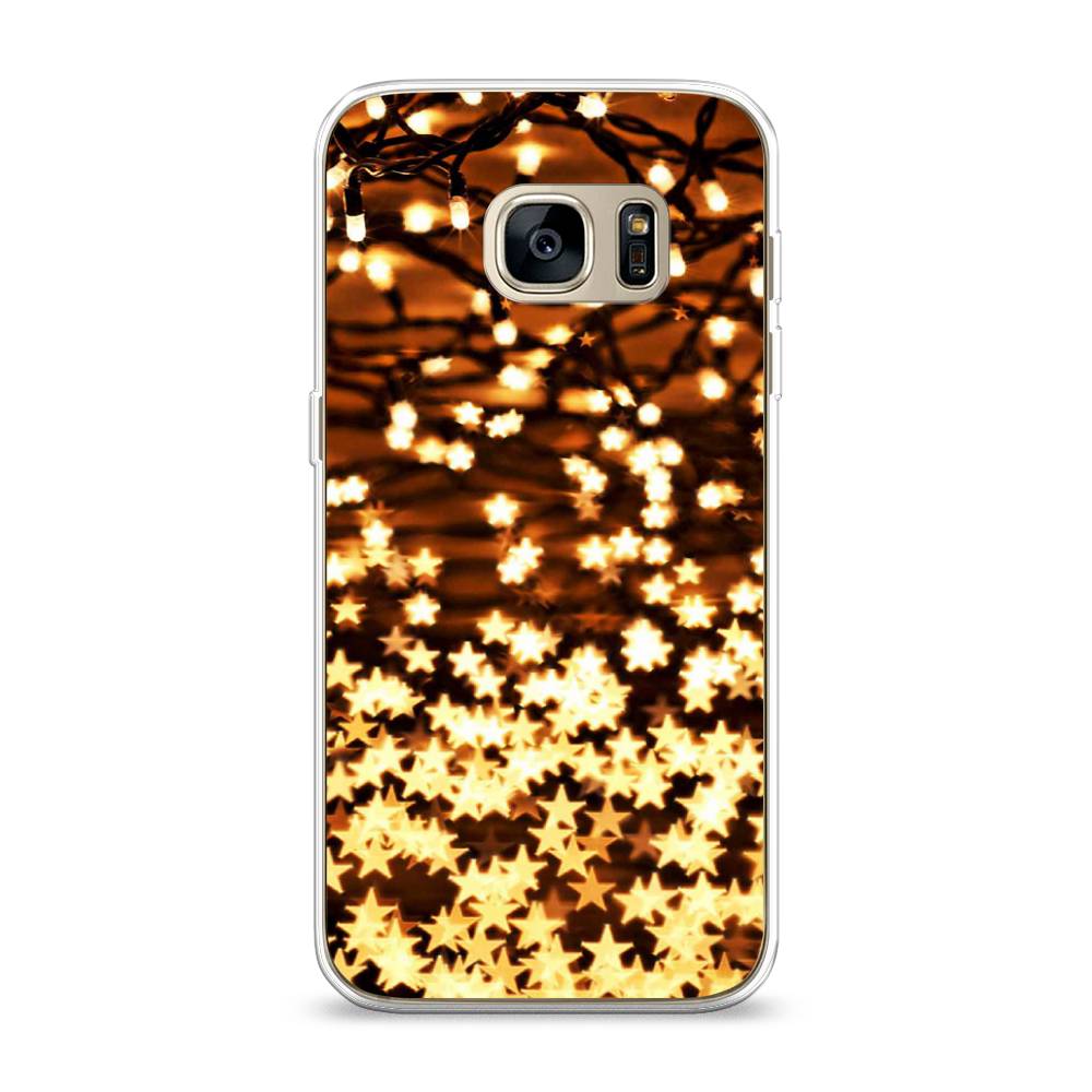 

Чехол на Samsung Galaxy S7 "Новогодняя гирлянда", Золотистый, 24550-5