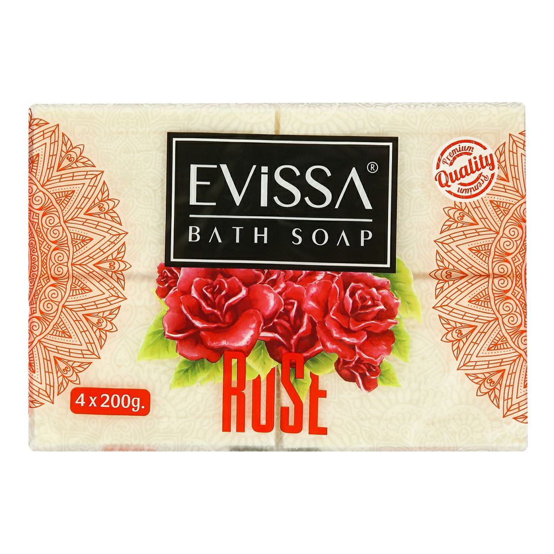 

Туалетное мыло Evissa твердое банное роза 4 х 200 г