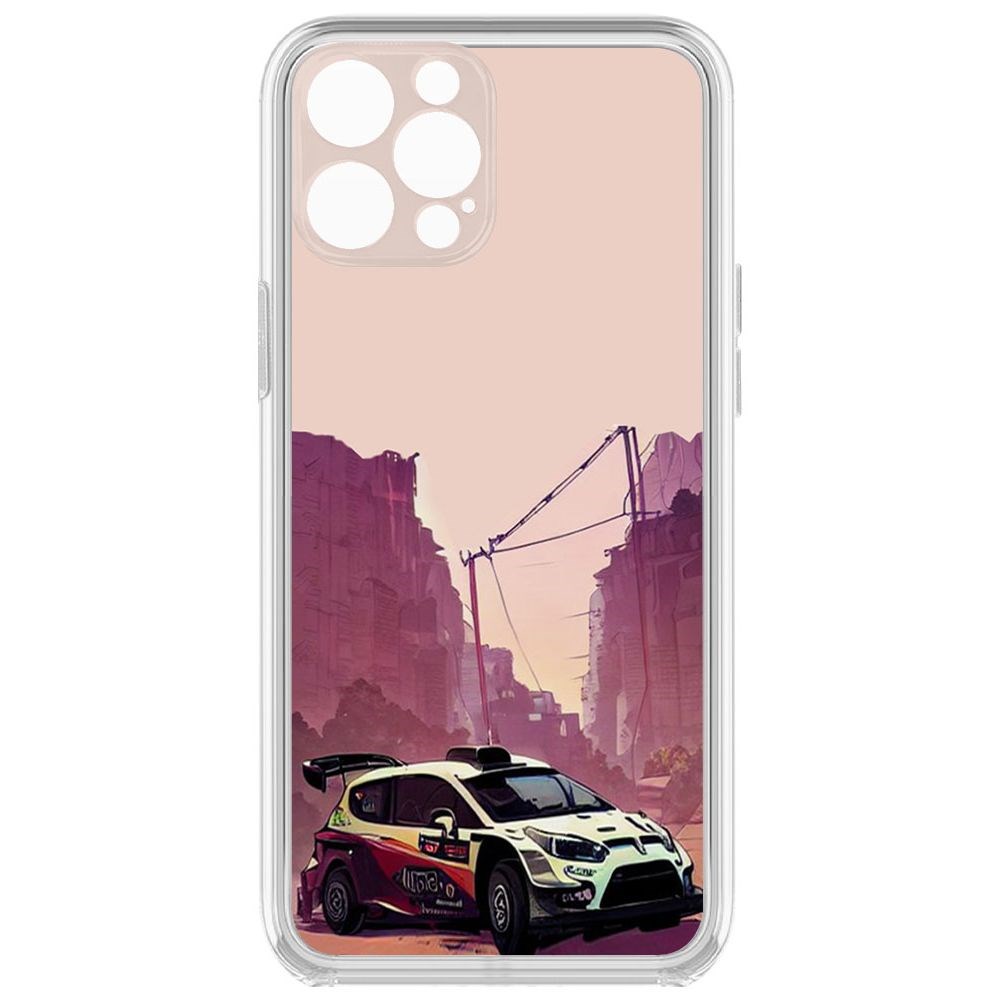 

Чехол-накладка Krutoff Clear Case Гоночный каньон для iPhone 12 Pro с защитой камеры, Прозрачный