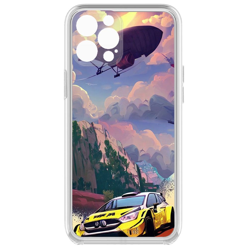 

Чехол-накладка Krutoff Clear Case Гонка для iPhone 12 Pro с защитой камеры, Прозрачный