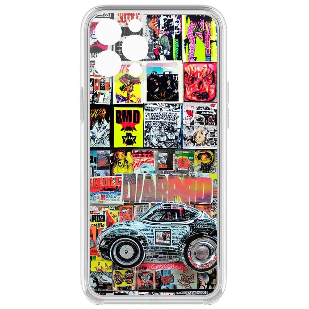 

Чехол-накладка Krutoff Clear Case Автопамфлет для iPhone 12 Pro с защитой камеры, Прозрачный