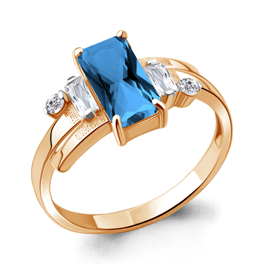 

Кольцо из серебра с фианитом Aquamarine Aquamarine 6726893А_925_з р. 17, 6726893А_925_з
