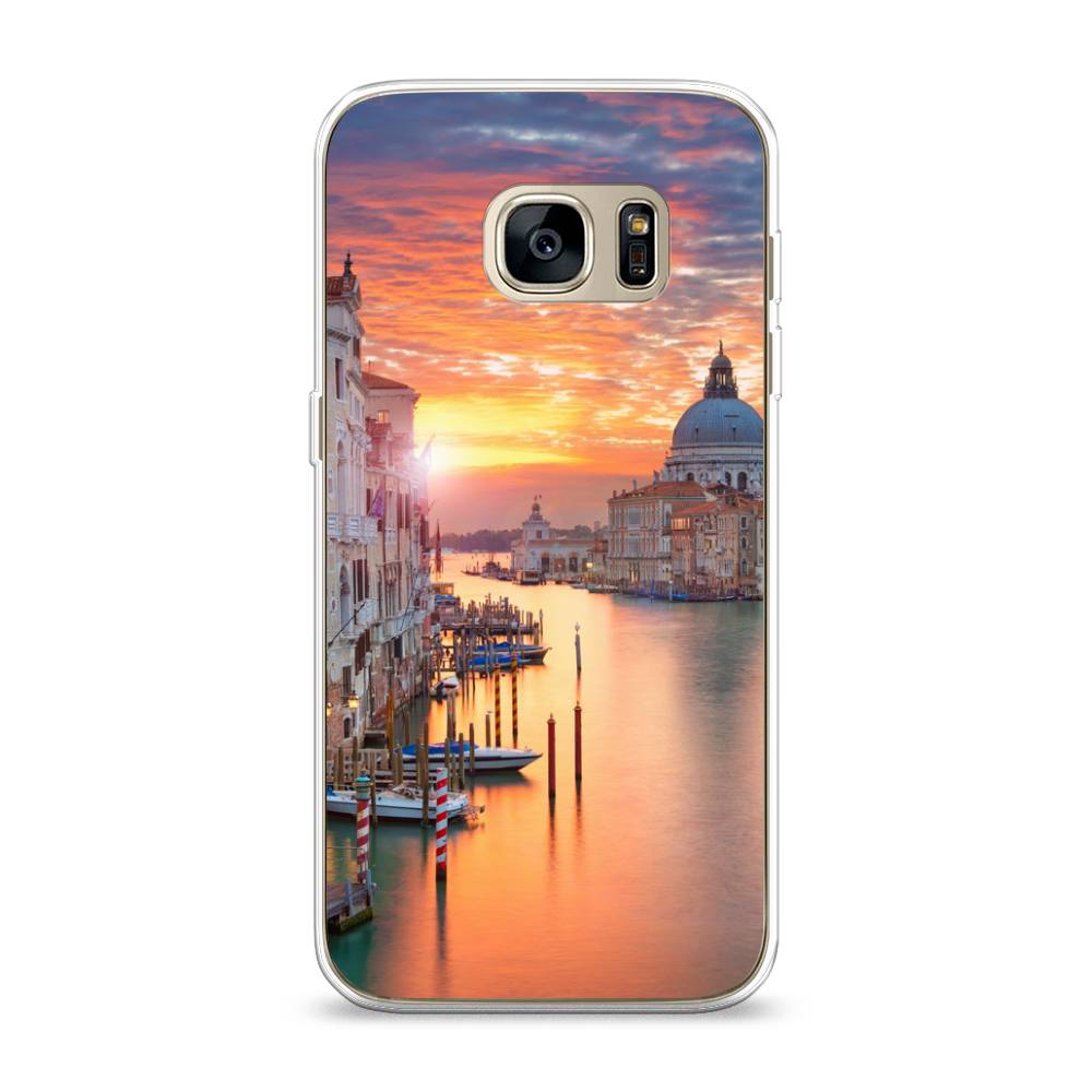 

Чехол на Samsung Galaxy S7 "Восход 11", Розовый;оранжевый, 24550-2