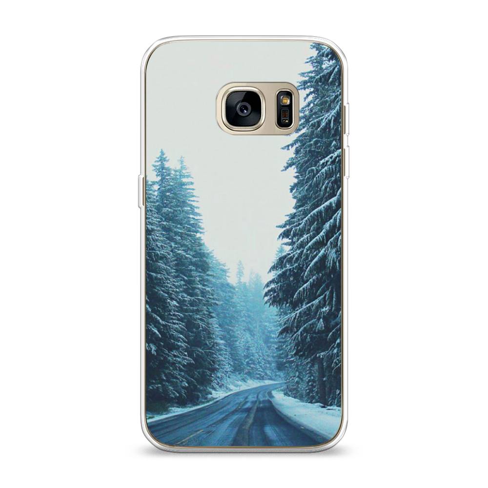 

Чехол на Samsung Galaxy S7 "Зима 9", Бежевый;голубой;черный, 24550-2