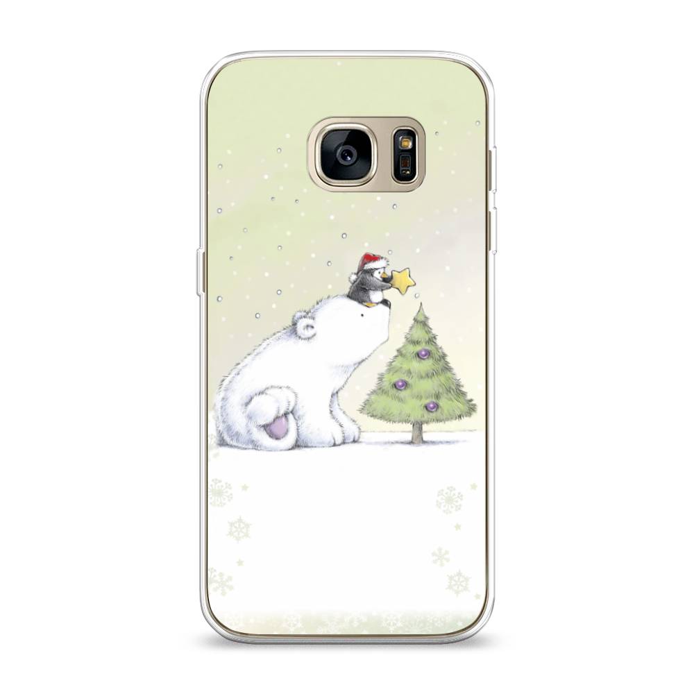 

Чехол на Samsung Galaxy S7 "Украшение елки", Белый;бежевый, 24550-5