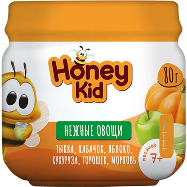 Пюре Honey Kid Нежные овощи с 7 месяцев 80 г