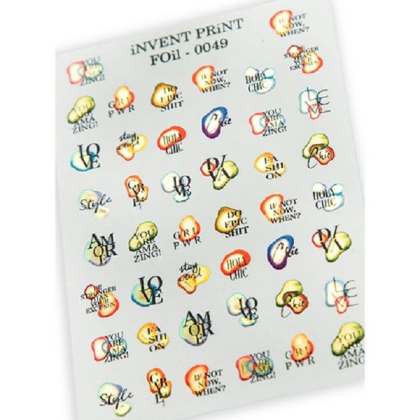 

Фольгированный слайдер iNVENT PRiNT Надписи. Слова. Фразы №FoiL-049