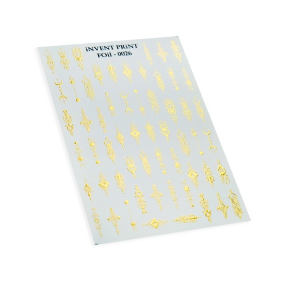 

Фольгированный слайдер iNVENT PRiNT Геометрические фигуры №FOiL-026, Золотистый