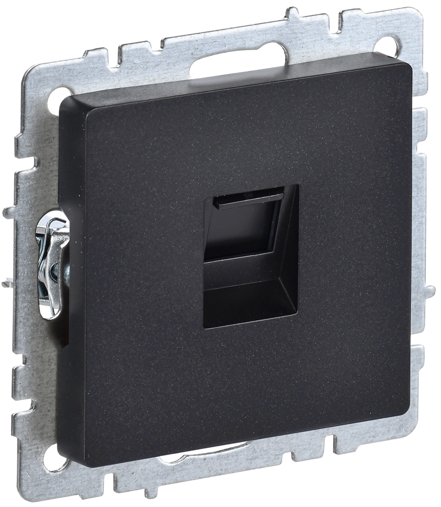 

BRITE Розетка компьютерная RJ45 кат.6 РК11-БрЧ черный IEK