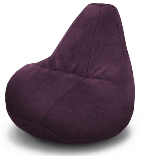 

Кресло мешок груша XL-Компакт Велюр фиолетовый, Happy-puff