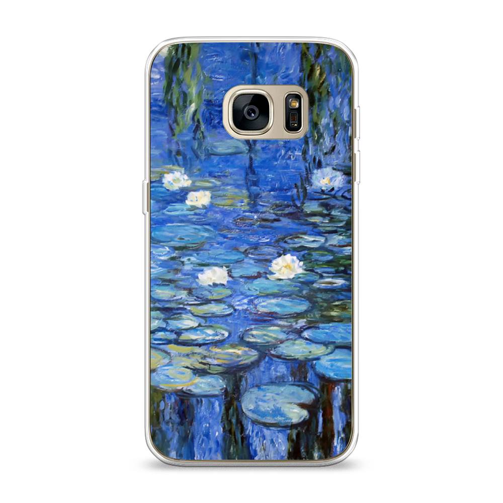

Чехол на Samsung Galaxy S7 "Нарисованный пруд", Синий;зеленый, 24550-4