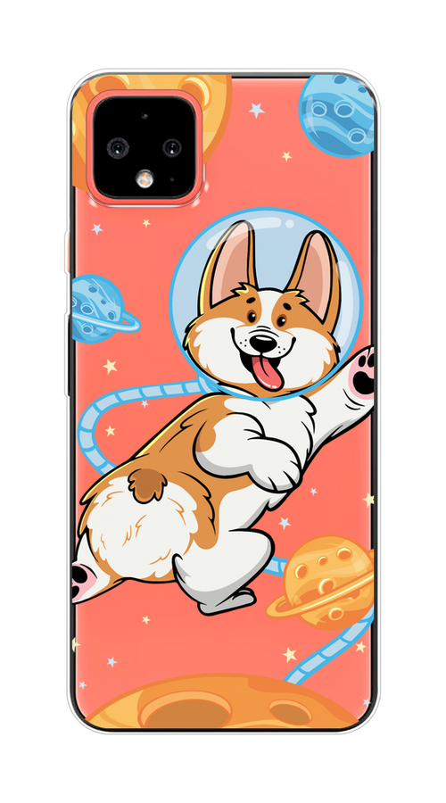 

Чехол на Google Pixel 4 XL "Корги-космонавт", Голубой;бежевый;белый, 270550-1