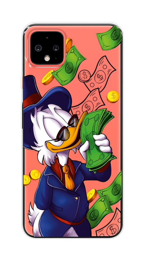 

Чехол на Google Pixel 4 XL "Scrooge McDuck with Money", Синий;зеленый;белый, 270550-6