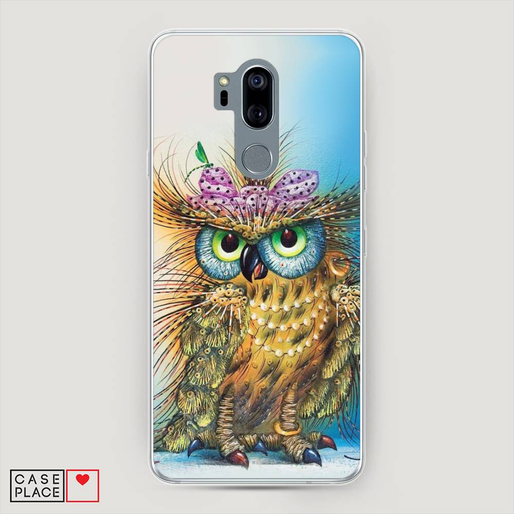 

Чехол на LG G7 ThinQ "Модная сова", Коричневый;голубой, 83450-1