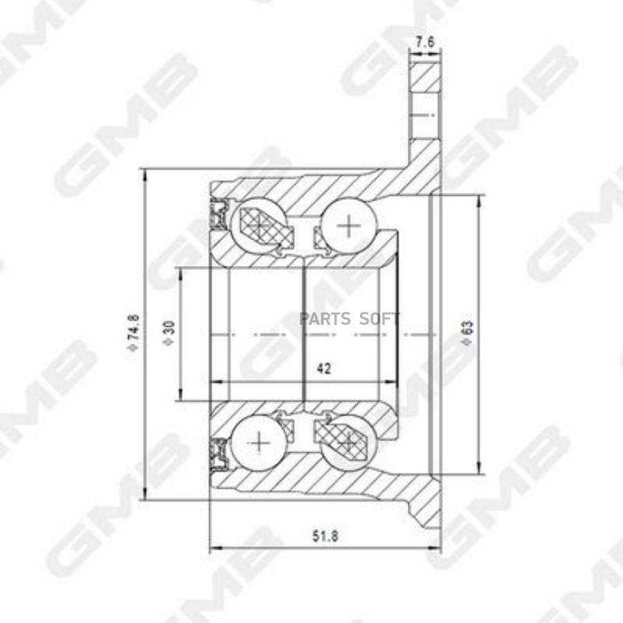 

Ступичный Узел Задн. Toyota Avensis/Carina Ed/Celica/Corona Exiv 2Wd 92-01 Gmb Арт. Gh2139