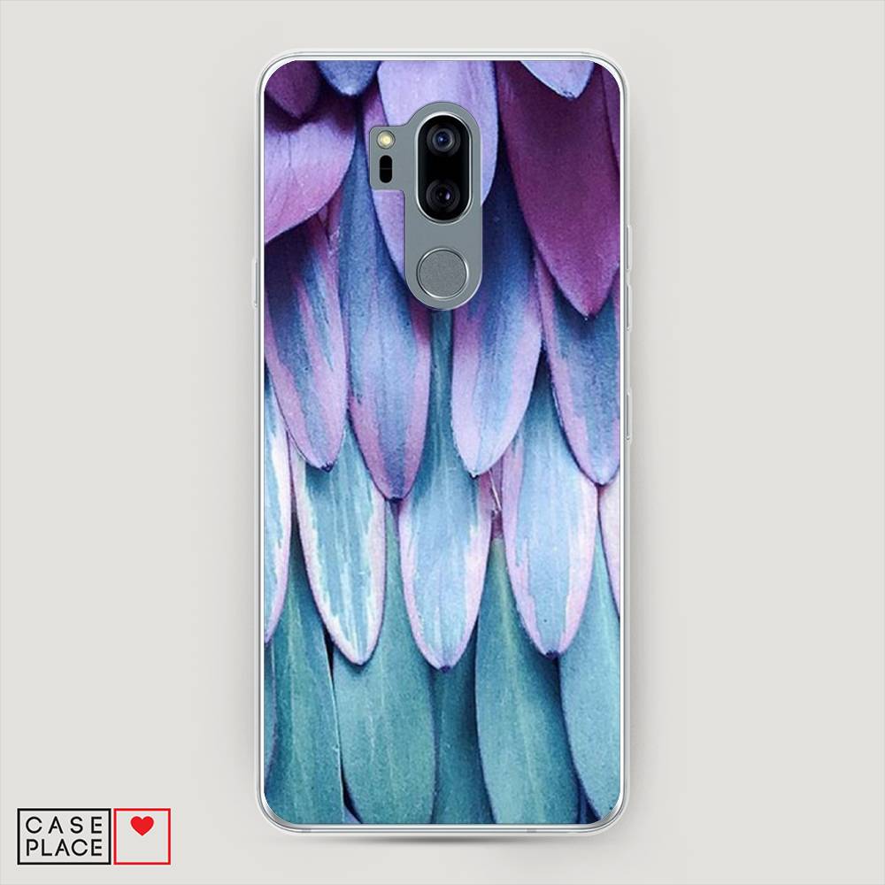 

Чехол на LG G7 ThinQ "Синее перо", Фиолетовый;голубой, 83450-3