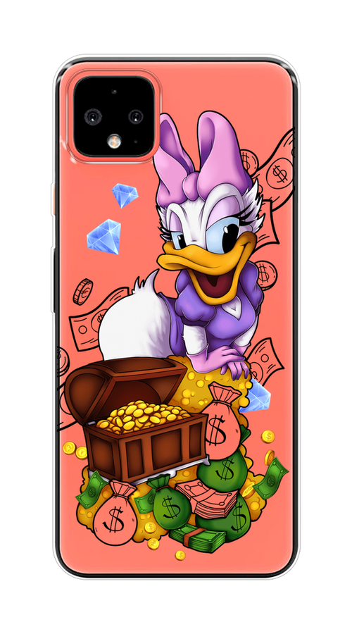 

Чехол на Google Pixel 4 XL "Rich Daisy Duck", Коричневый;белый;фиолетовый, 270550-6