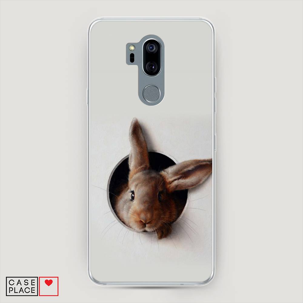 

Чехол на LG G7 ThinQ "Любопытный кролик", Серый;коричневый, 83450-1