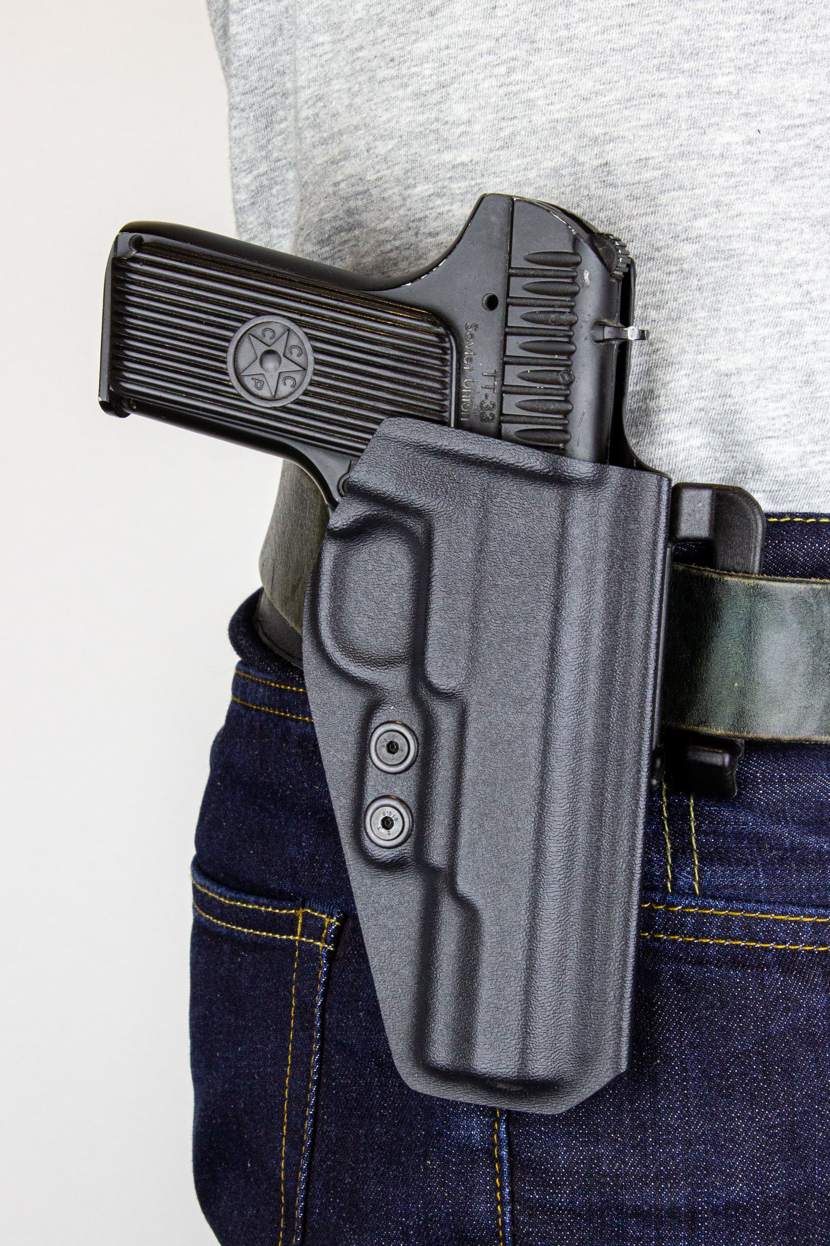 

Поясная кобура из кайдекса EDC CUSTOMS для пистолета ТТ, Тень-28, МР-81, Черный