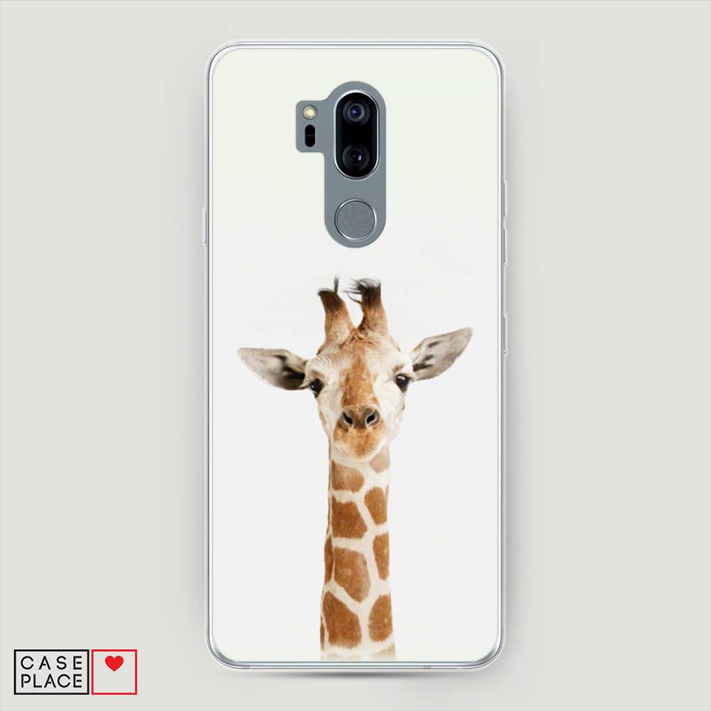 

Чехол на LG G7 ThinQ "Любопытный жираф", Бежевый;коричневый, 83450-1