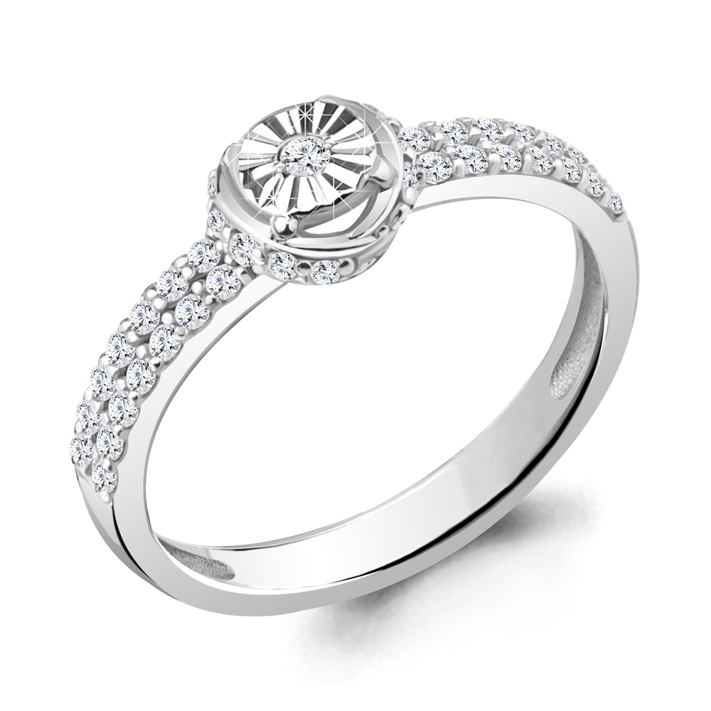 

Кольцо из серебра с фианитом Aquamarine Aquamarine 67256А_925_р р. 16, 67256А_925_р