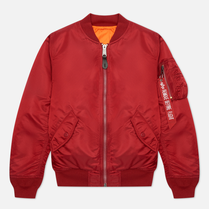 фото Бомбер женский alpha industries wjm44500c1-619 бордовый xs