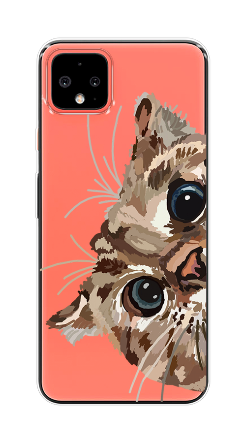

Чехол на Google Pixel 4 XL "Любопытный кот", Коричневый;синий;черный, 270550-1