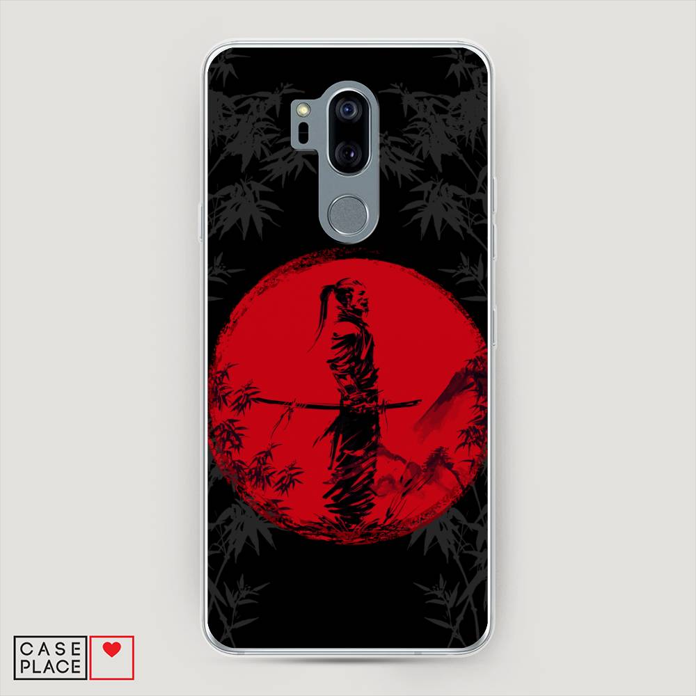 

Чехол на LG G7 ThinQ "Самурай на красном фоне", Черный;красный;серый, 83450-4