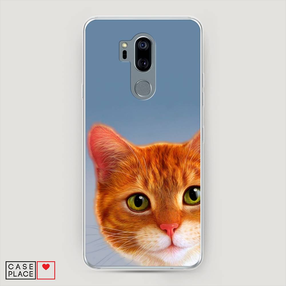 

Чехол на LG G7 ThinQ "Любопытный котик", Коричневый, 83450-1