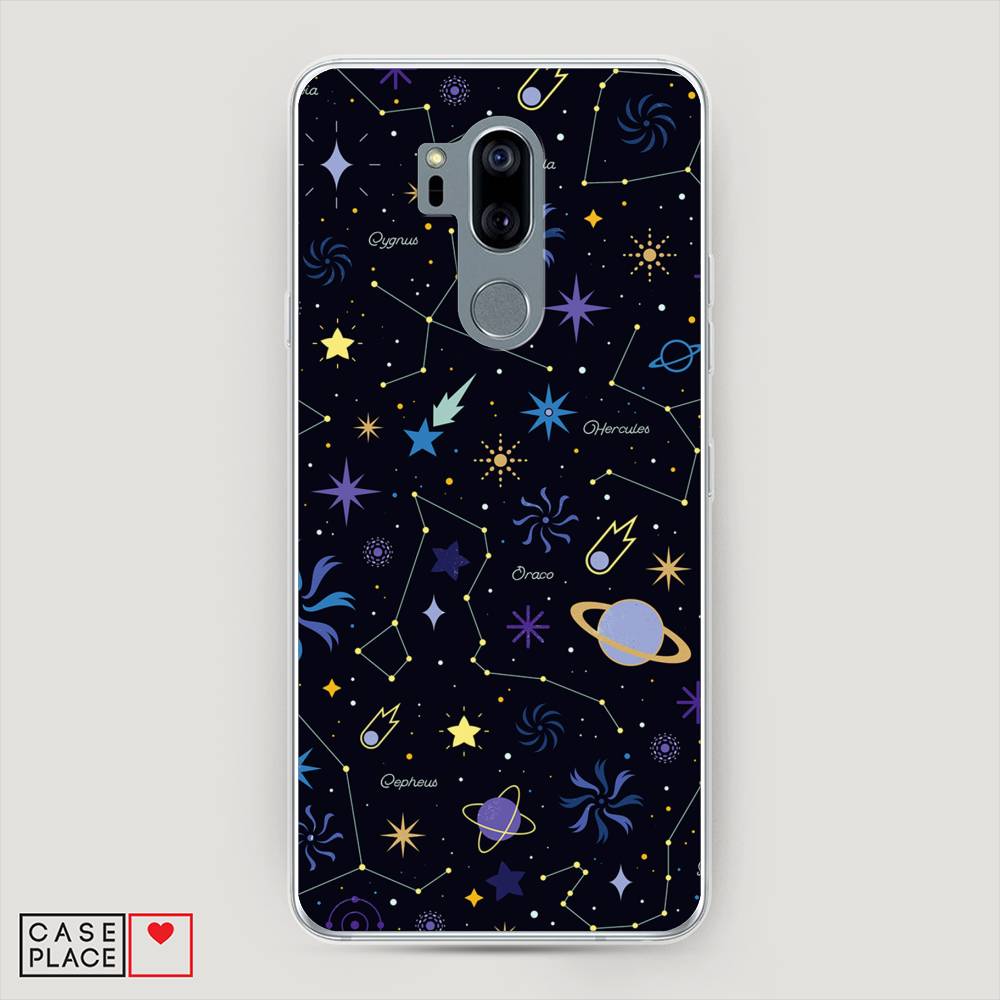 

Чехол на LG G7 ThinQ "Цветной космос", Желтый, 83450-2