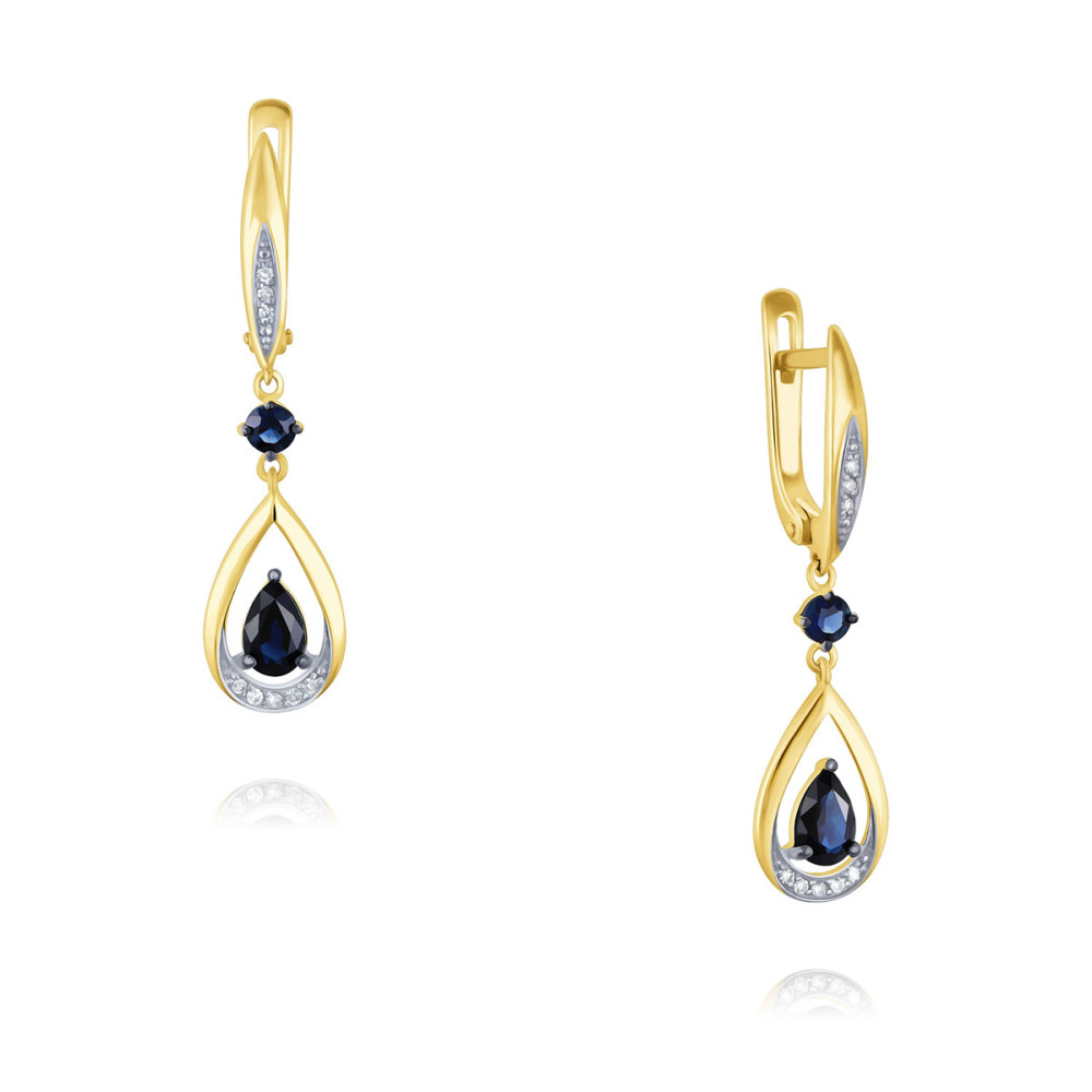 

Серьги подвески из золота AdamaS 2454650/01-А55ДЧ-432, бриллиант/сапфир, 2454650/01-А55ДЧ-432