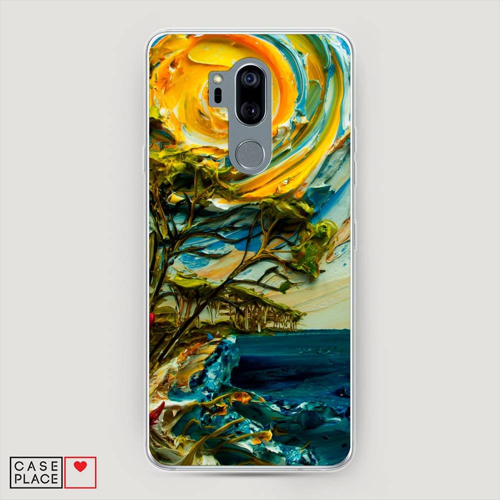 

Чехол на LG G7 ThinQ "Солнце живопись", Желтый;синий, 83450-4