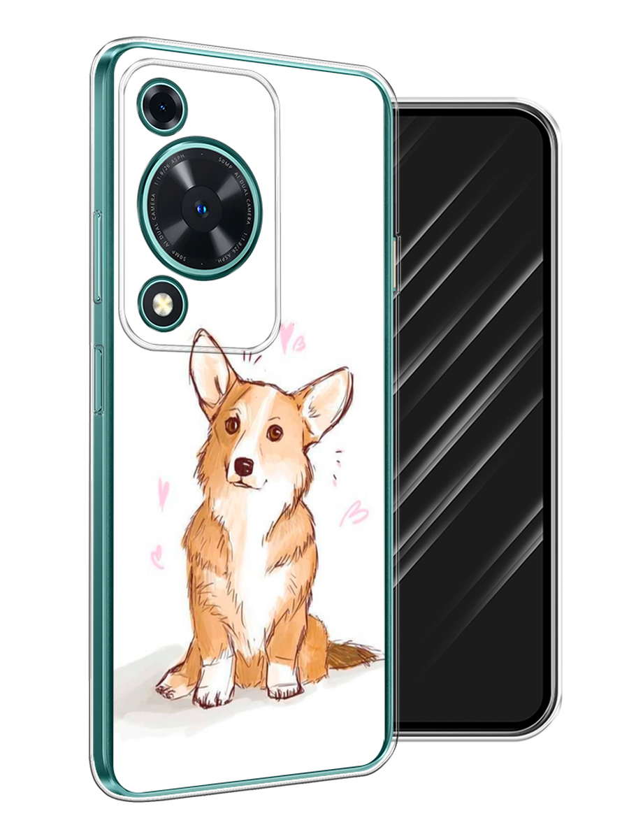 

Чехол Awog на Huawei Nova Y72 "Корги любовь", Бежевый;белый, 6123650-1