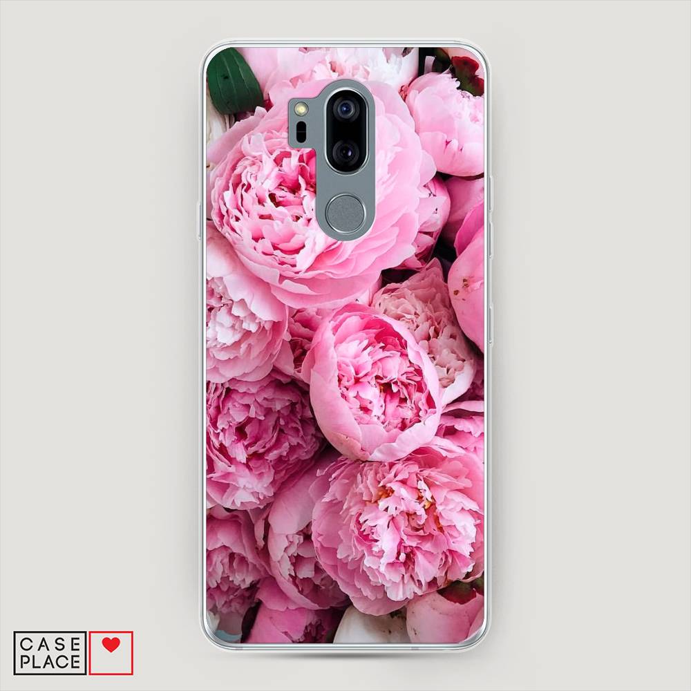 

Чехол на LG G7 ThinQ "Розовые пионы", Бежевый;розовый, 83450-2
