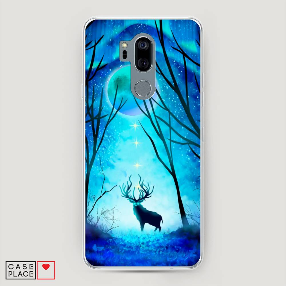 

Чехол на LG G7 ThinQ "Олень северное сияние", Синий;черный;голубой, 83450-1