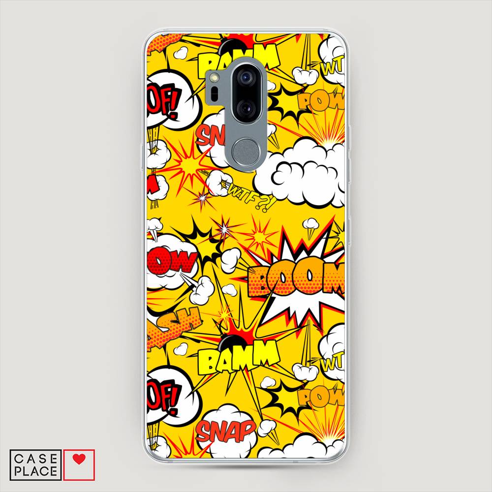 

Чехол на LG G7 ThinQ "Поп Арт эффекты", Желтый;белый;оранжевый, 83450-6