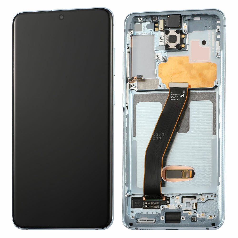

Дисплей для Samsung SM-G980F Galaxy S20 в рамке + тачскрин (голубой), SM-G980F