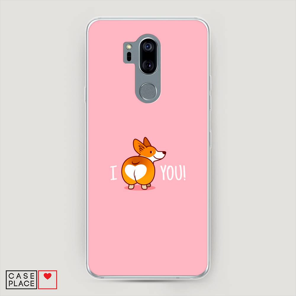 

Чехол на LG G7 ThinQ "Корги I love you", Розовый;коричневый;белый, 83450-1