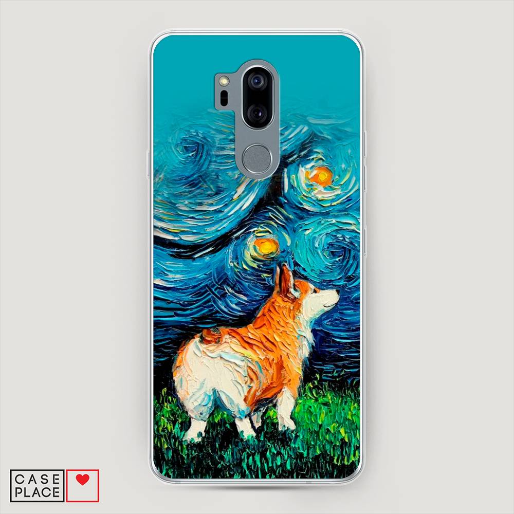 

Чехол на LG G7 ThinQ "Корги звёздная ночь", Коричневый;белый;зеленый, 83450-1