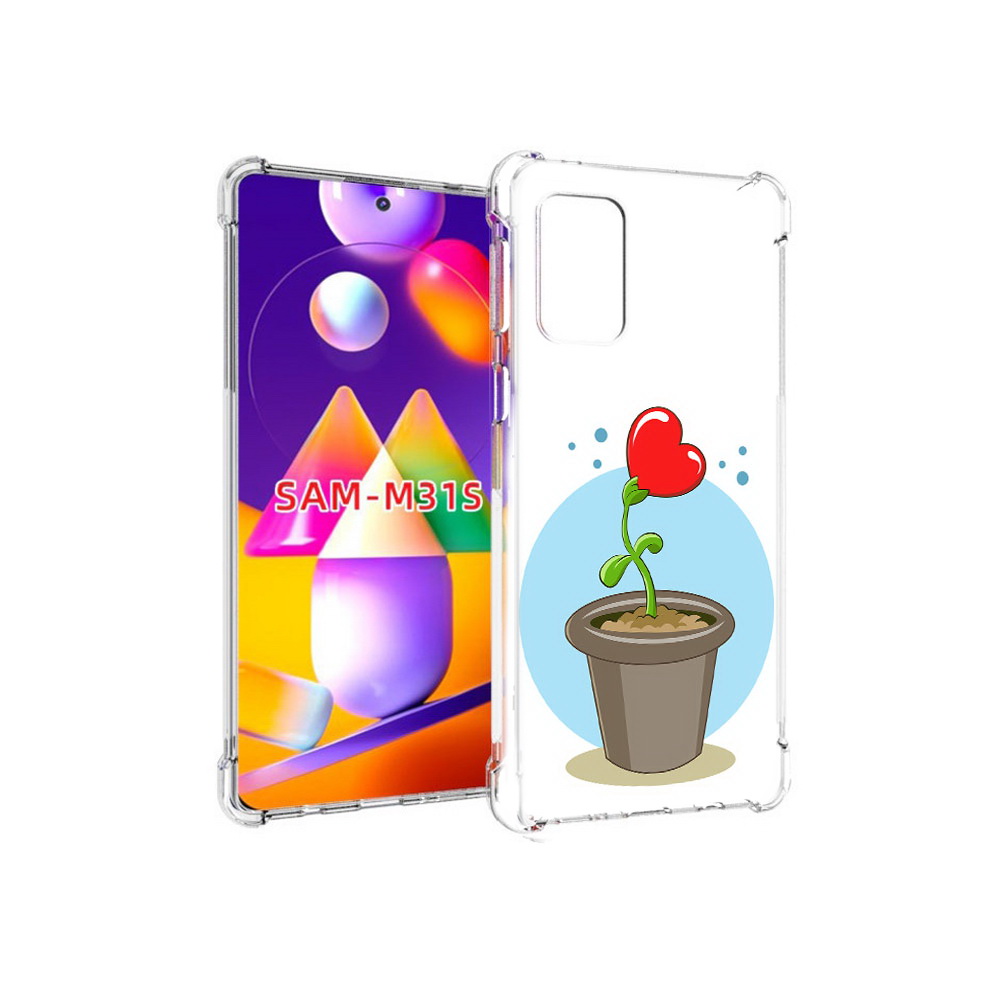 

Чехол MyPads Tocco для Samsung Galaxy M31s Растение любви 14 февраля (PT152186.489.145), Прозрачный, Tocco