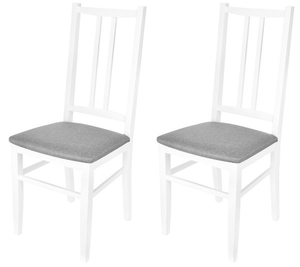 фото Комплект стульев (2шт) kett-up eco porto деревянный, белый /серая рогожка рогожка