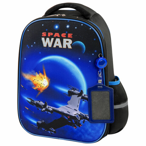 Ранец Юнландия LIGHT Space war 38х29х16 см 270607 черный 6622₽