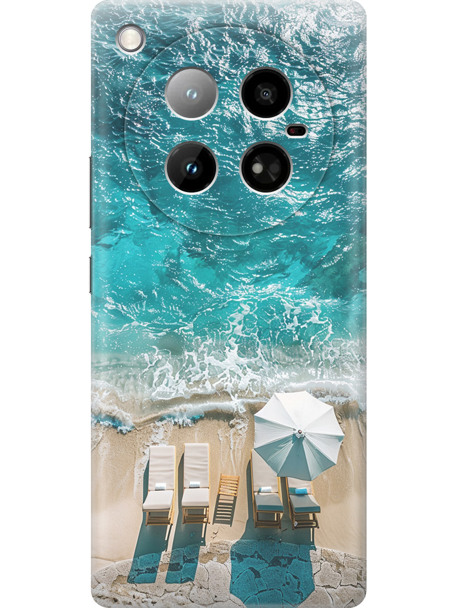 

Силиконовый чехол на Infinix Zero 40 4G с принтом "Лазурное море", Прозрачный;голубой;бежевый, 786722341