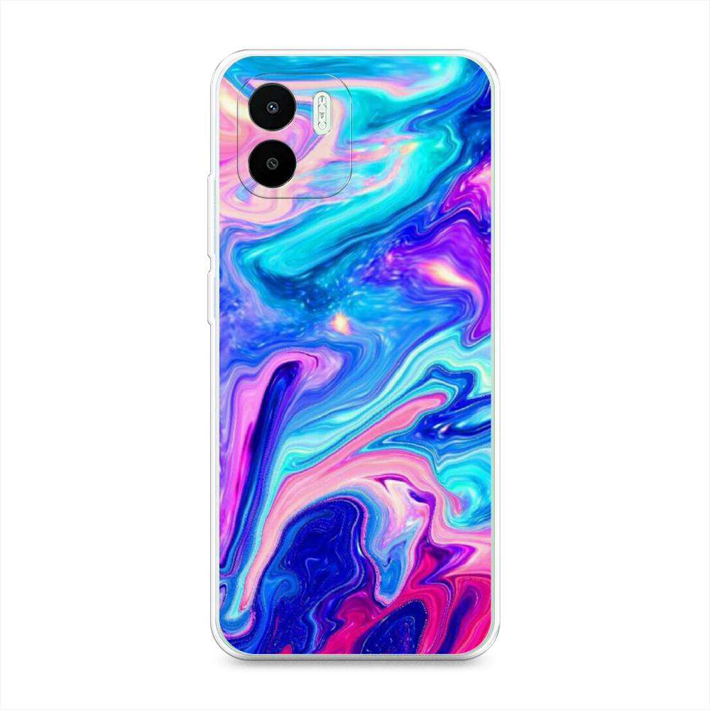 

Чехол Awog на Redmi A1 / Редми A1 "Потеки краски", Розовый