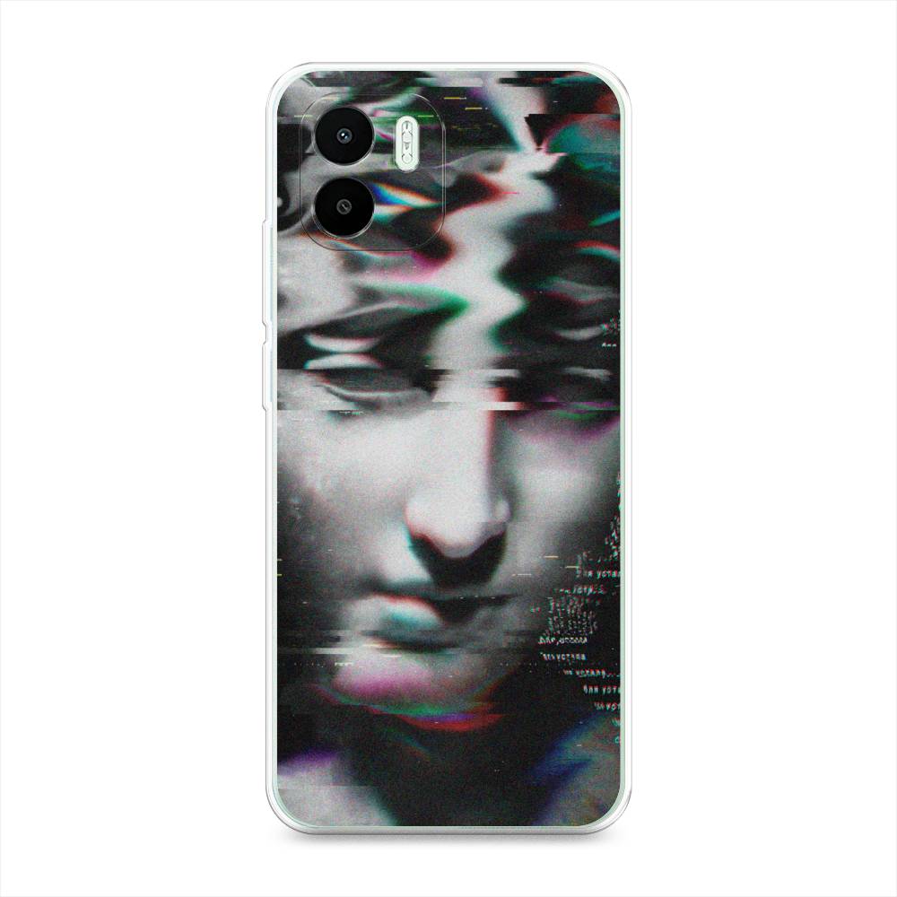 

Чехол Awog на Redmi A1 / Редми A1 "Glitch Art", Серый