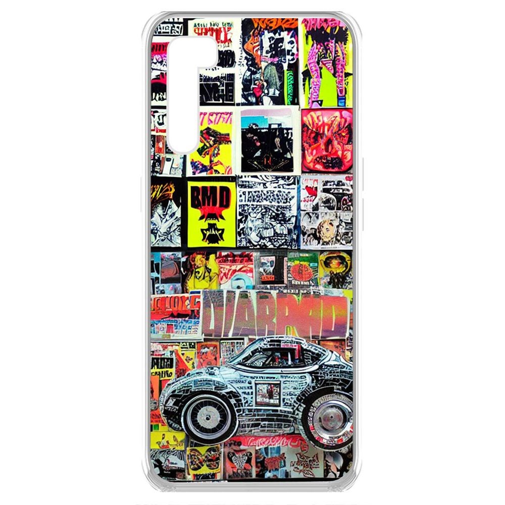 

Чехол-накладка Krutoff Clear Case Автопамфлет для Oppo F15