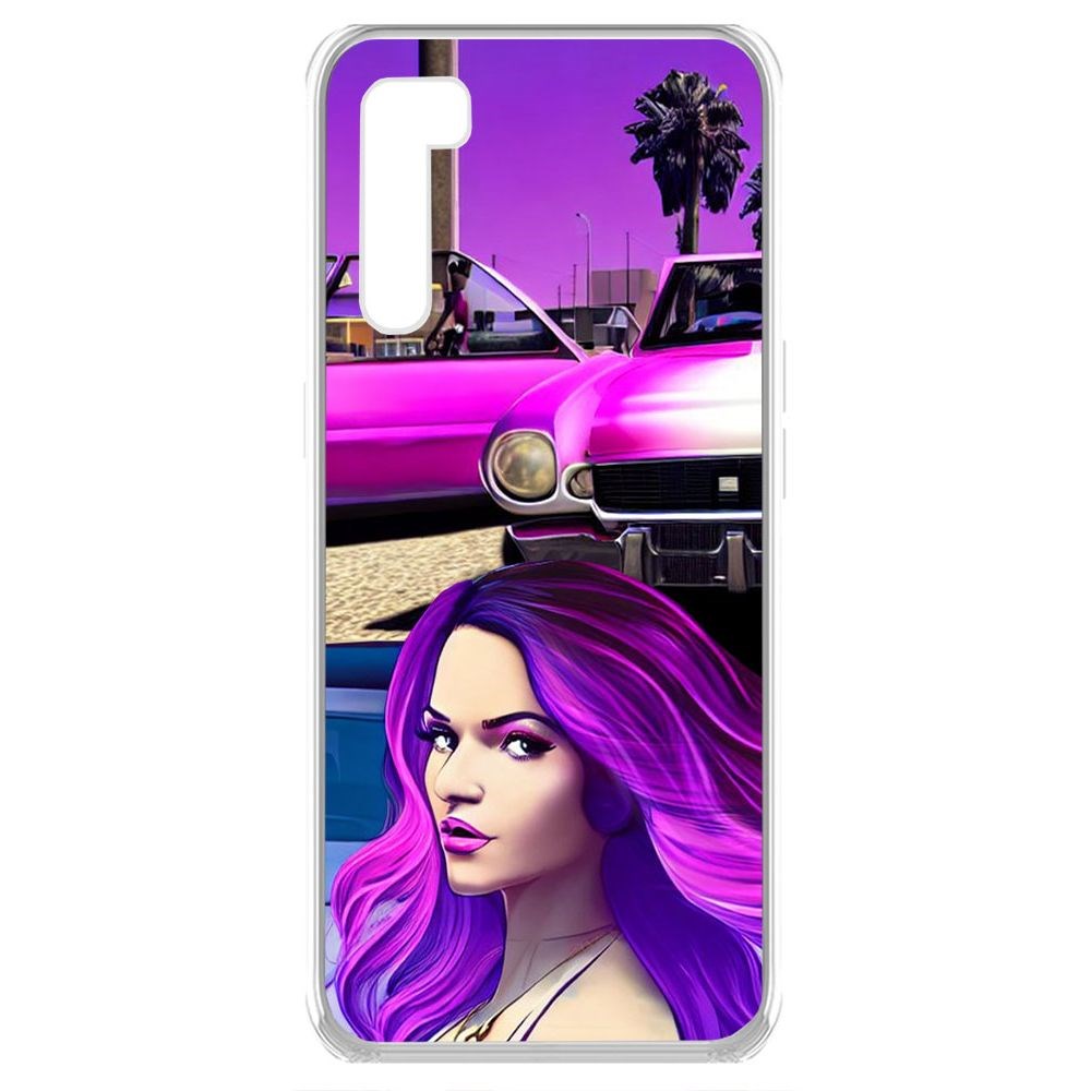 

Чехол-накладка Krutoff Clear Case Жизнь в розовом для Oppo A91