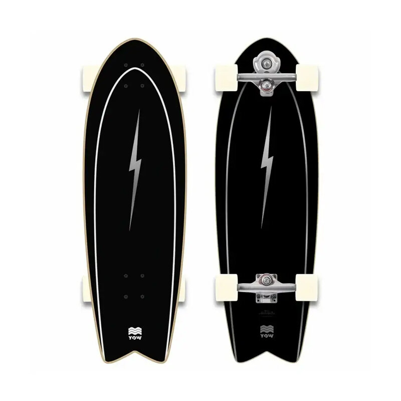 фото Лонгборд yow pipe power surfing series surfskate 81,3x25,4 см, черный